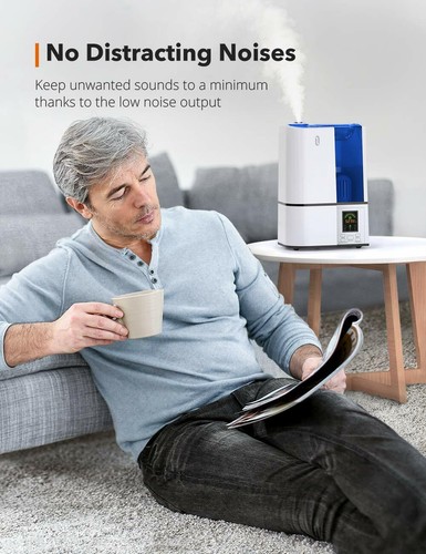Ultrasonic Humidifier 4L Cool Mist Bedroom Home Baby Operate Quietly Cooling Air - Picture 11 of 12
