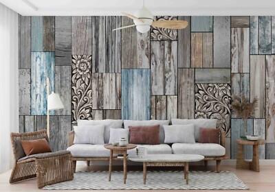 3D Geometric Pattern Plank Self-adhesive Removable Wallpaper Murals Wall 43