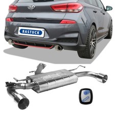 BASTUCK Duplex Klappen Sportauspuff Hyundai i30 PD 2.0 T-GDI je 1x100mm Race L.