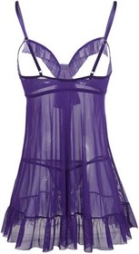 Women Lace Sexy-Lingerie Nightwear Babydoll Sleepwear Hollow Out Dress Plus Size