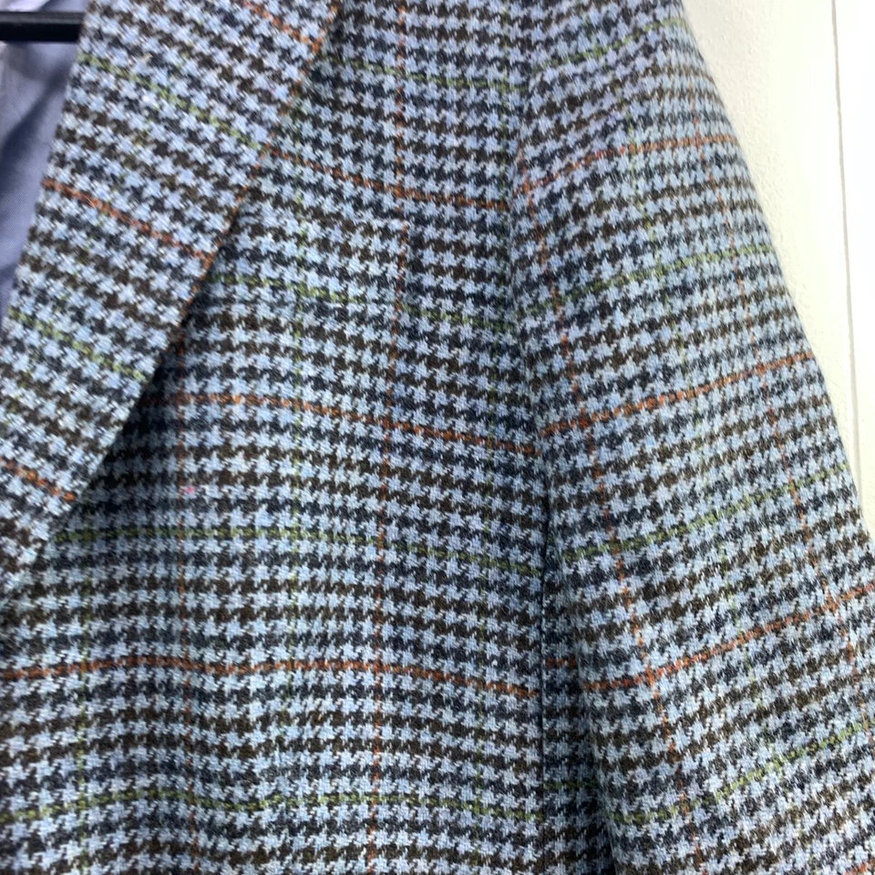 Blazer Traje Chaqueta Abrigo Lands End Azul Harringbone 100% Lana - Mujer’s Talla 10 Foto 2 de 4