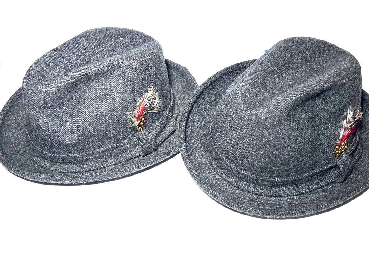 Vintage Pendleton Tweed Wool Fedora Size 7 1/4 Vintage Pendleton Fedora Walking Hat 60s Wool Tweed 7 1/4 main image 4