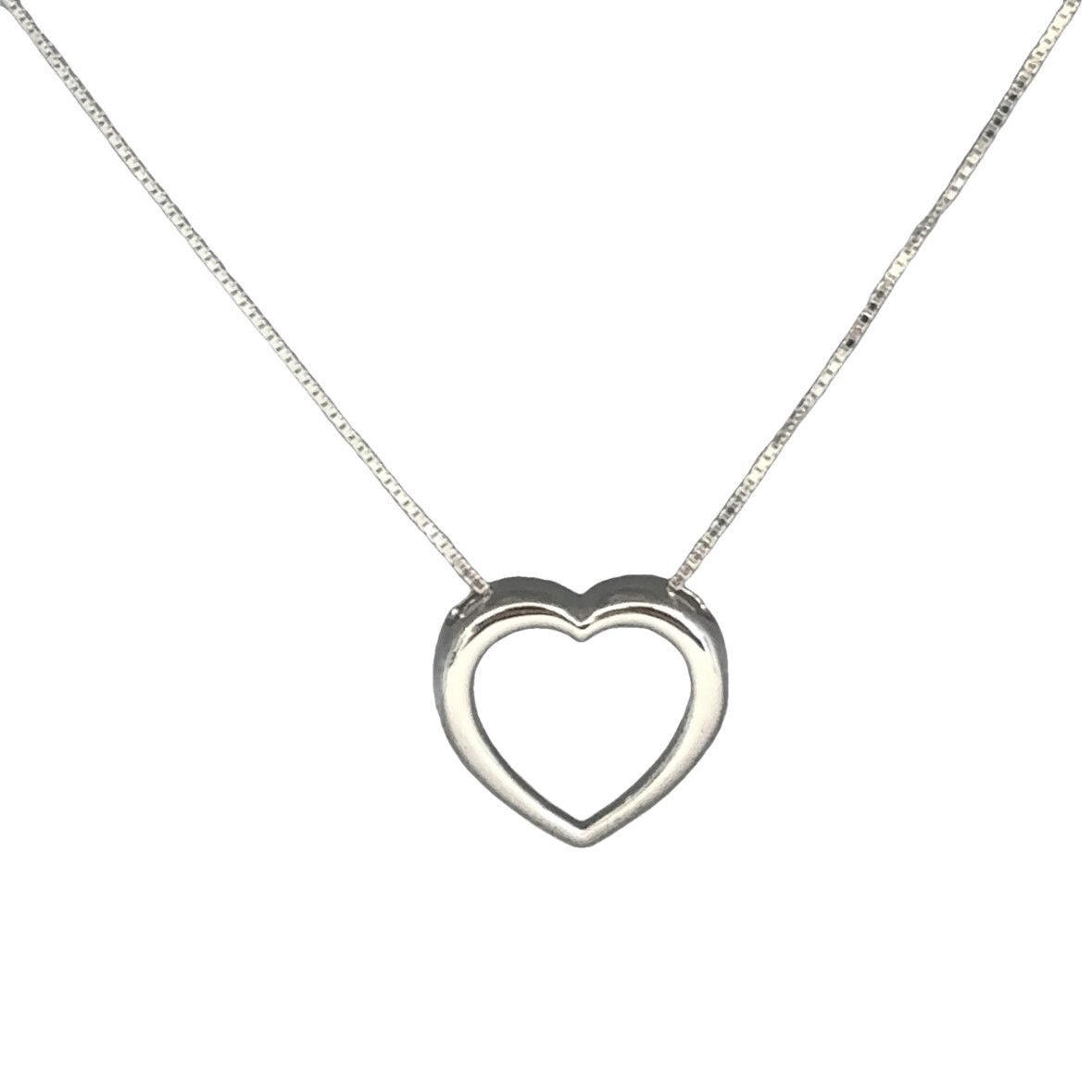 Solid 925 Silver Heart Love Pendant Necklace RRP£40 (p5073hp) Boxed