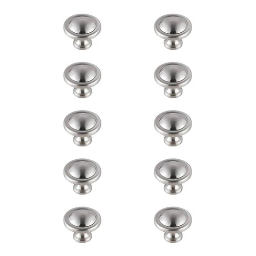 Elegant Decor Garlande 1.2" Mushroom Knob Multipack in Nickel (Set of 10) - Picture 1 of 6