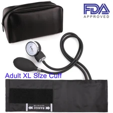 Manual Aneroid Sphygmomanometer Blood Pressure BP Monitor Tester XL Large Cuff