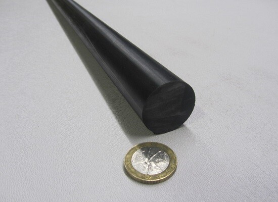 Acetal Delrin POM Round Rod, Black 1 1/8