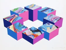 David Keith Milne, River Ring, Screenprint, signed and numbered in pencil