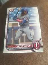 AUSTIN MARTIN 2022 BOWMAN BASEBALL CARD #BP-139 MINNESOTA TWINS (PROSPECT BASE)