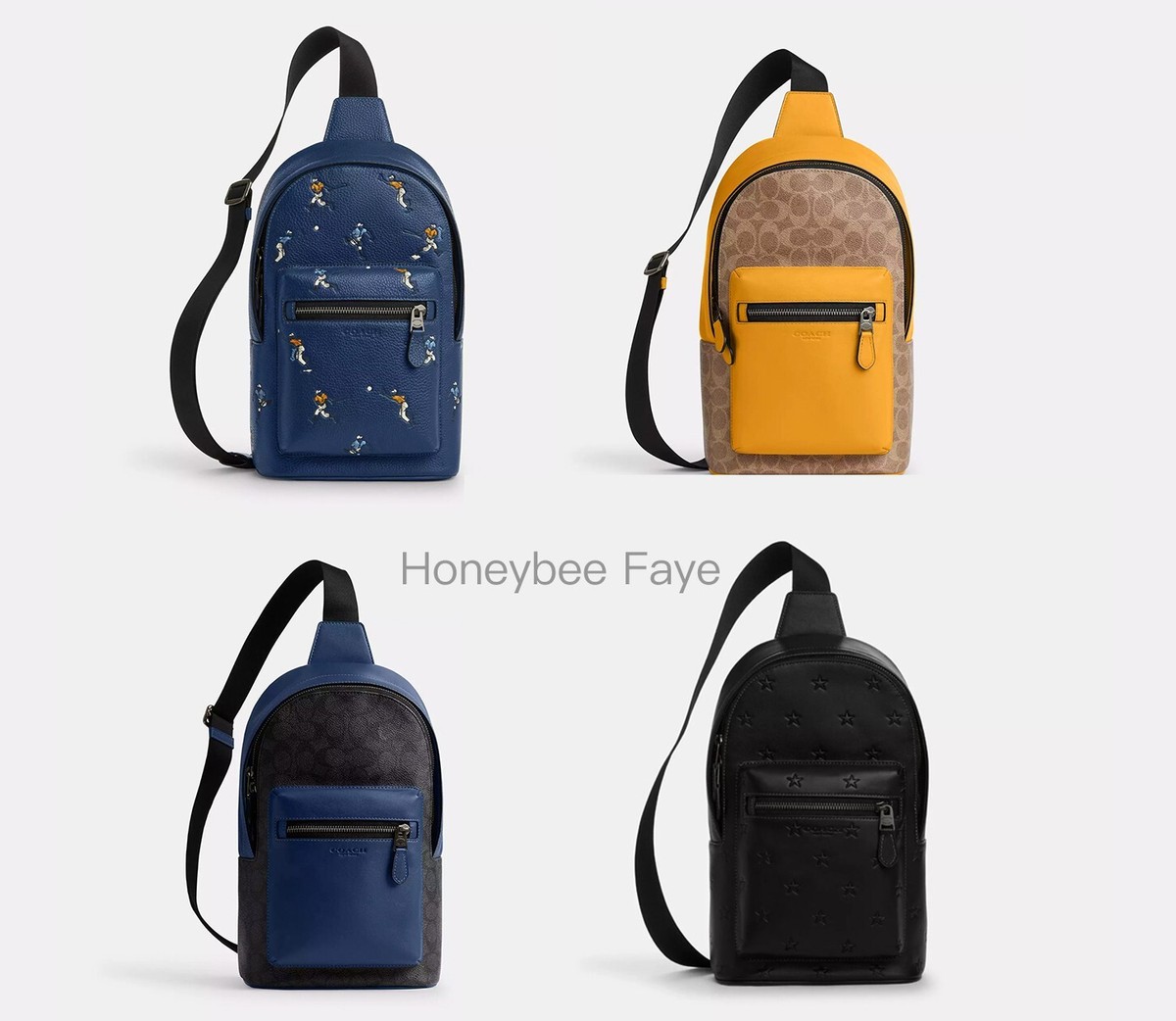 Coach メンズ ウエスト パック West Pack NWT Coach MEN'S West Pack With Star/Baseball Print CW383