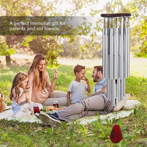 Carillon a vento grande 27 tubi cappella campane campane a vento esterno giardino decorazione casa regalo - Foto 7 di 10