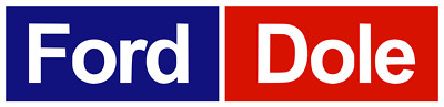 Gerald Ford Bob Dole Replica 1976 President Campaign Bumper Sticker