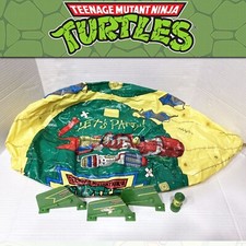 TMNT Turtle Blimp 2 Inflatable  3 Fins & green Bomb Ninja Turtles 1991 Playmates