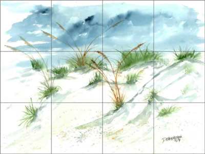 Sand Dune Tile Backsplash McCrea Seascape Art Ceramic Mural DMA017