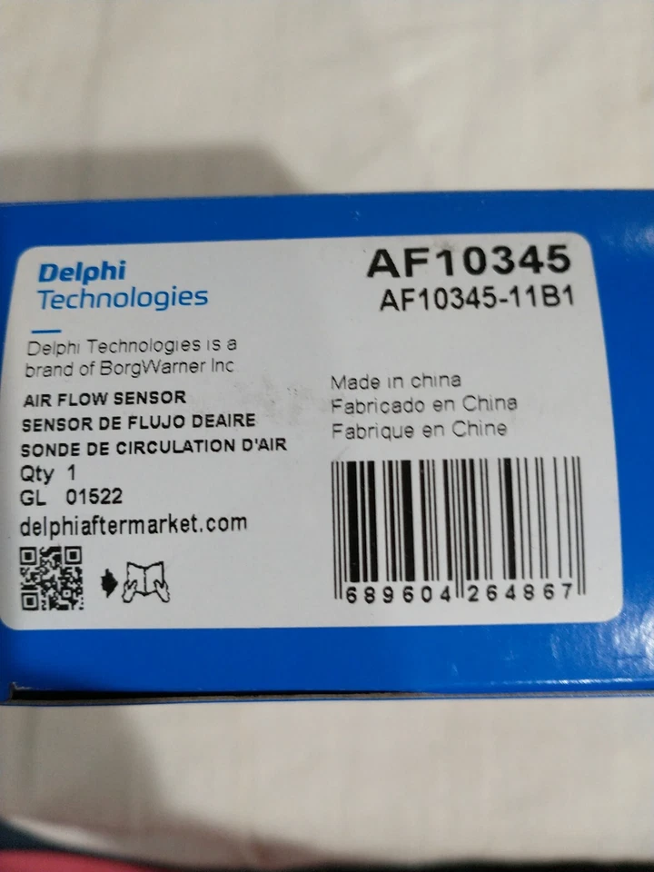 Sensor de flujo de aire de masa Delphi AF10345 MAF para Forester Outback Legacy Impreza WRX Foto 2 de 4