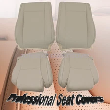 2007 2008 For Toyota Tundra Driver-Passenger Bottom & Top Leather Seat Cover Tan
