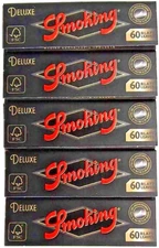 5x Smoking Deluxe Regular Single Wide 1.0 Rolling Papers 60 Lvs/PK USA SHIPPED