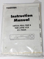 TOSHIBA KV-7024A TIME LAPSE INSTRUCTION MANUAL