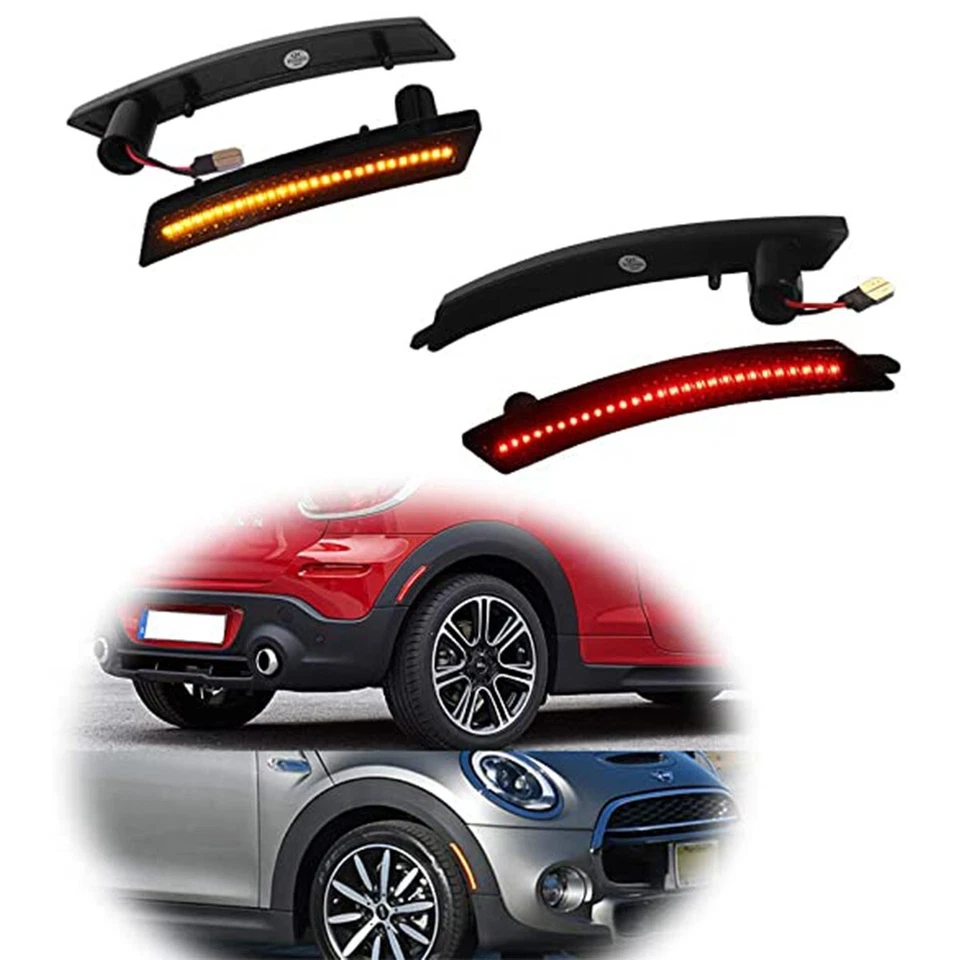 Luces de guardabarros LED delanteras traseras para Mini Cooper R55 R56 R57 R58 R59 R60 Foto 2 de 4