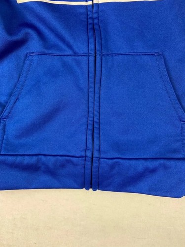 Adidas Sweatshirt Boys Sz 4T Blue Color Block Hoodie Sweatshirt Zip Shirt Youth - Picture 4 of 8