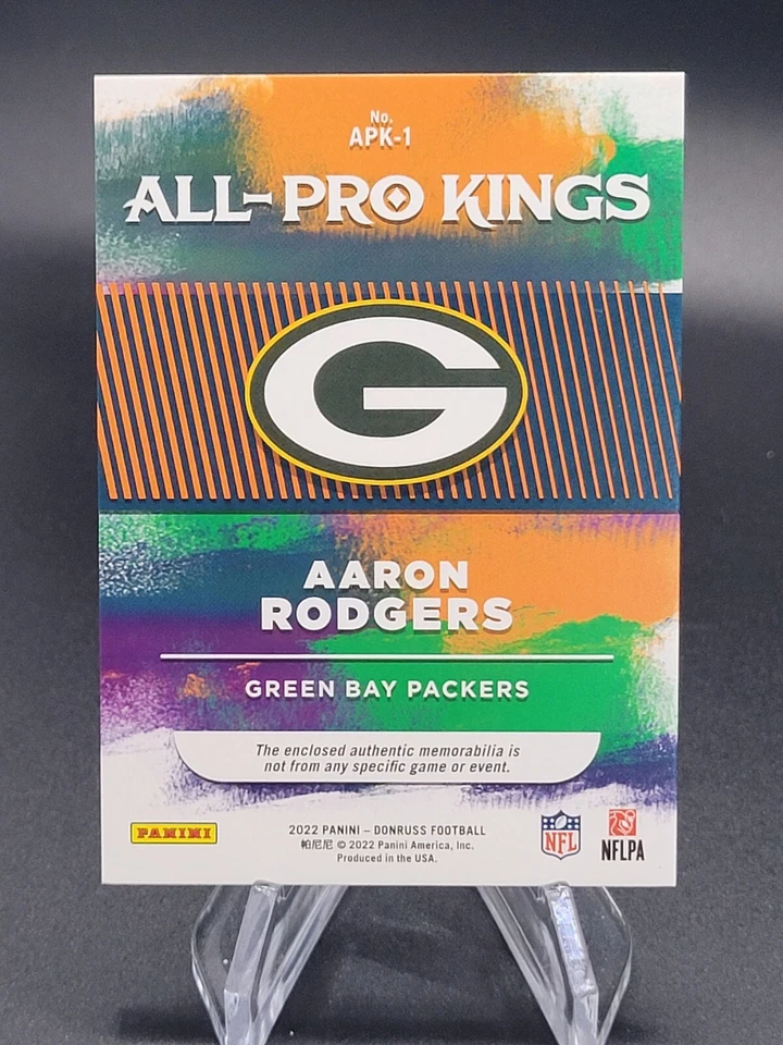 2022 Donruss AARON RODGERS /100 All-Pro Kings Jersey Relic Studio Series - Image 4 of 4