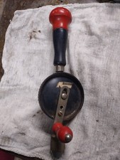 Vintage Stanley No. H1220 Hi Lo Drive Hand Drill Made In USA Very Good Condition