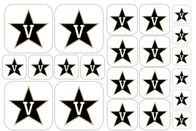 Vanderbilt Commodores Stickers - Multiple Sizes/Glossy/Matte - Free Shipping