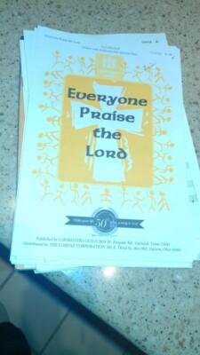 T. Mitchell: Everyone Praise the Lord: unison choir (Choristers Guild) 22 copies