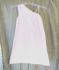 Girls Flannel Dress Pink One Shoulder Cave Style Size 4- 5 Halloween Dress Up