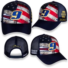 Chase Elliott 2023 Checkered Flag Sports #9 NAPA Racing Patriotic Sublimated Hat