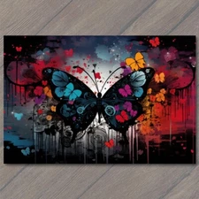 Art Print Graffiti Butterfly Colorful Fun Cute Whimsical 🦋🌈