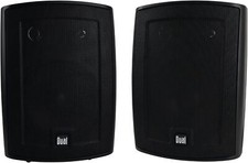 Altavoces interiores exteriores Dual Electronics LU53PB de 3 vías de alto rendimiento negros nuevos