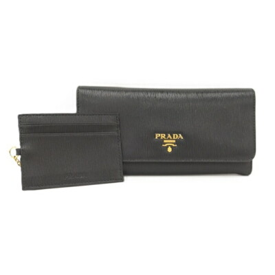 長財布 PRADA Large Saffiano Leather Wallet Prada Long Wallet Saffiano Leather Black 1Mh132 | eBay