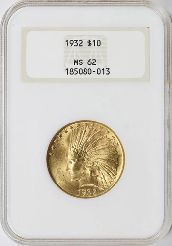 1932 $10 Indian Gold Eagle NGC MS62