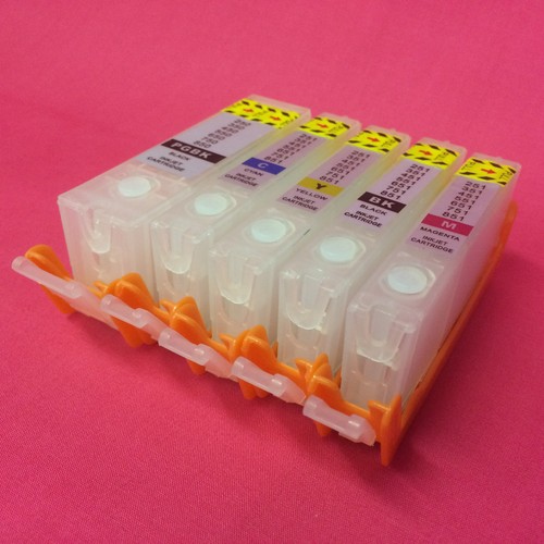 5 Refillable Empty Ink Cartridges For Canon Pixma ip7200 ip7240 ip7250