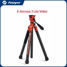 Fotopro X-Aircross 3 Lite video Extend Tripod Travel Carbon fiber Stand(Orange)