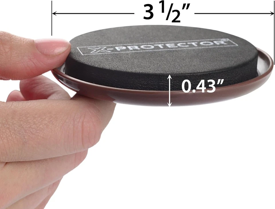 Deslizadores de muebles para alfombra X-PROTECTOR - 8 PIEZAS Mejores almohadillas móviles pesadas 3 1/2" - Foto 2 de 4