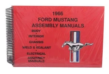 JEGS 93689 Factory Assembly Manual 1966 Ford Mustang Spiral Bound Reprint of the