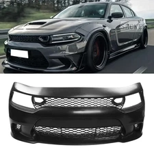 Front Bumper Cover Body Kit Fits for 2015-2023 Dodge Charger SRT Hellcat Style