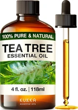 100% Pure & Natural Tea Tree Oil for Skin, Hair, Toenails, Aromatherapy, & Soap