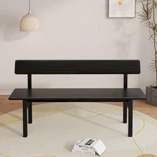 BALANBO Bench Dining Living Office Solid Wood Entryway Shor Rack Farmhouse