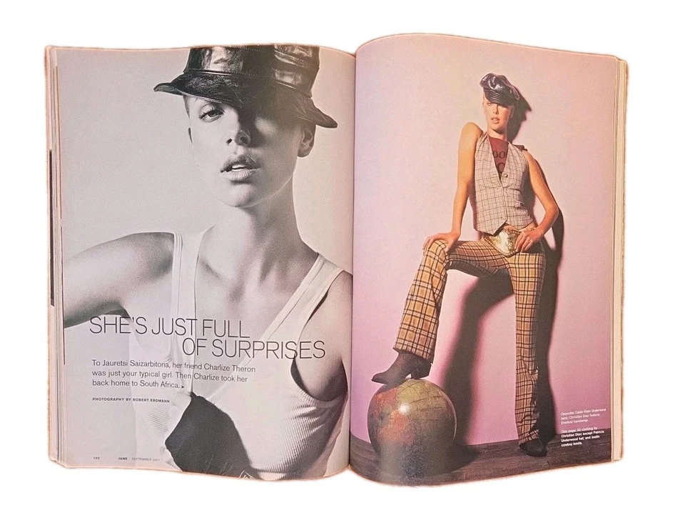 JANE Magazine (9/2001) & ALLURE (3/2020)- Charlize Theron -Lot of 2-No Labels VG - Image 4 of 4