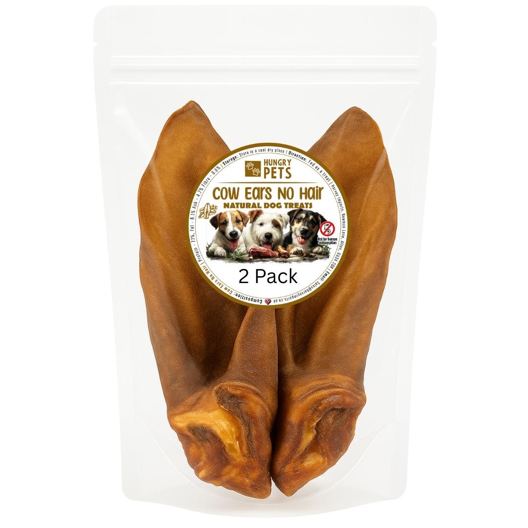Cow Ears 2 Pack | Natural Dog Chews | Low Fat Long-Lasting Treats