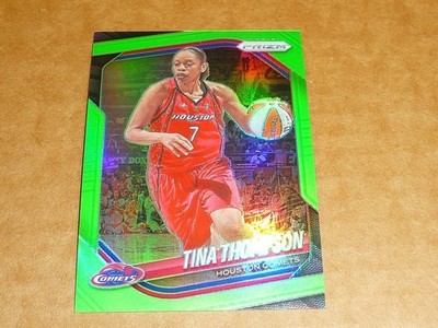 2025 Panini Prizm WNBA TINA THOMPSON LIME GREEN PRIZM COMETS 87/225 #115