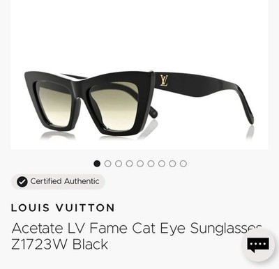 Louis Vuitton LV Fame Cat Eye Z1723W Acetate Sunglasses Black