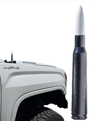 VMS Bullet Antenna and Adapter for GMC Sierra 2007 and Newer in White and Gray