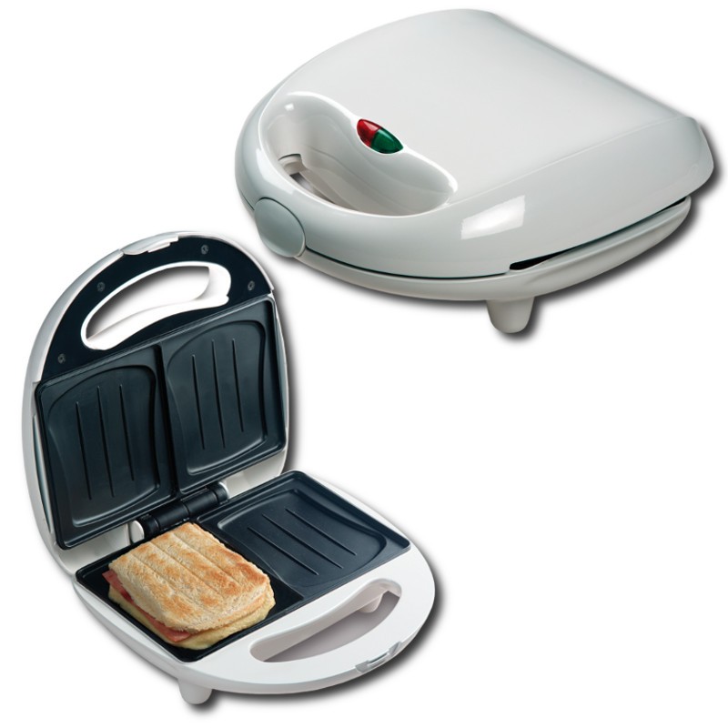 Sandwichtoaster Sandwichmaker in Muschelform 2 Sandwiches Kontaktgrill weiß DOMO