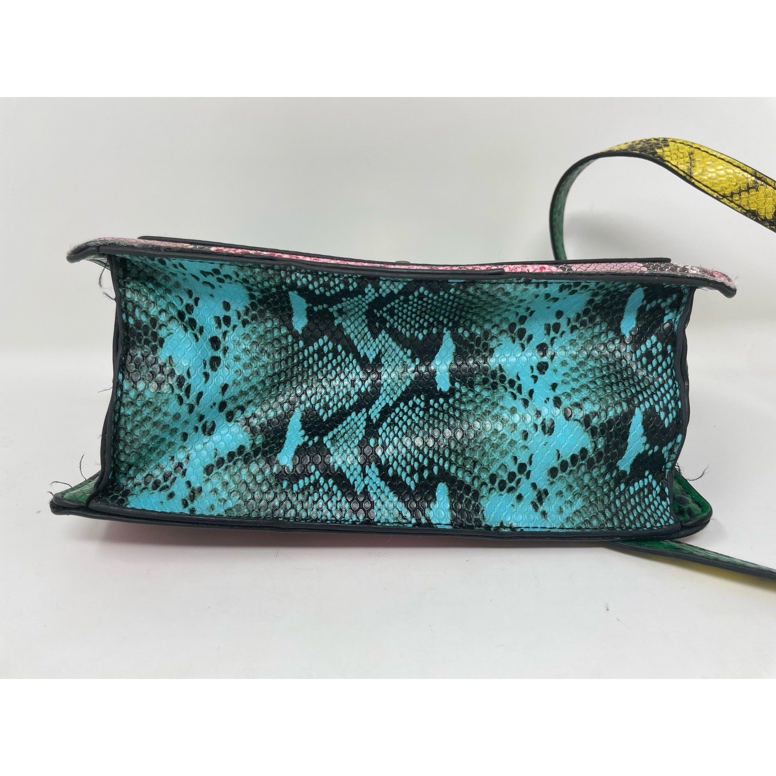 Aldo Glendaa Patchwork Snakeskin Print Handbag Cr… - image 5