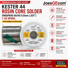 Kester 44 Rosin Core Solder SN60PB40 60/40 0.8mm .031" 1 lb Spool 24-6040-0027