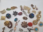 VNTG LOT OF SINGLES RHINESTONE CRYSTAL CLIPS EARRINGS REPAIR OR REUSED  — photo 7