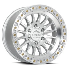 17x8.5 Lock Off-road Grit Machine With Clear Coat Wheels 6x5.5 25mm Set Of 4
